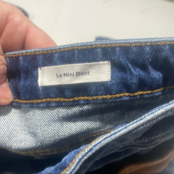 Frame Le Mini Boot Leather Patchwork Snake Print Mid Rise Jeans NWT Size 30 - Picture 12 of 16